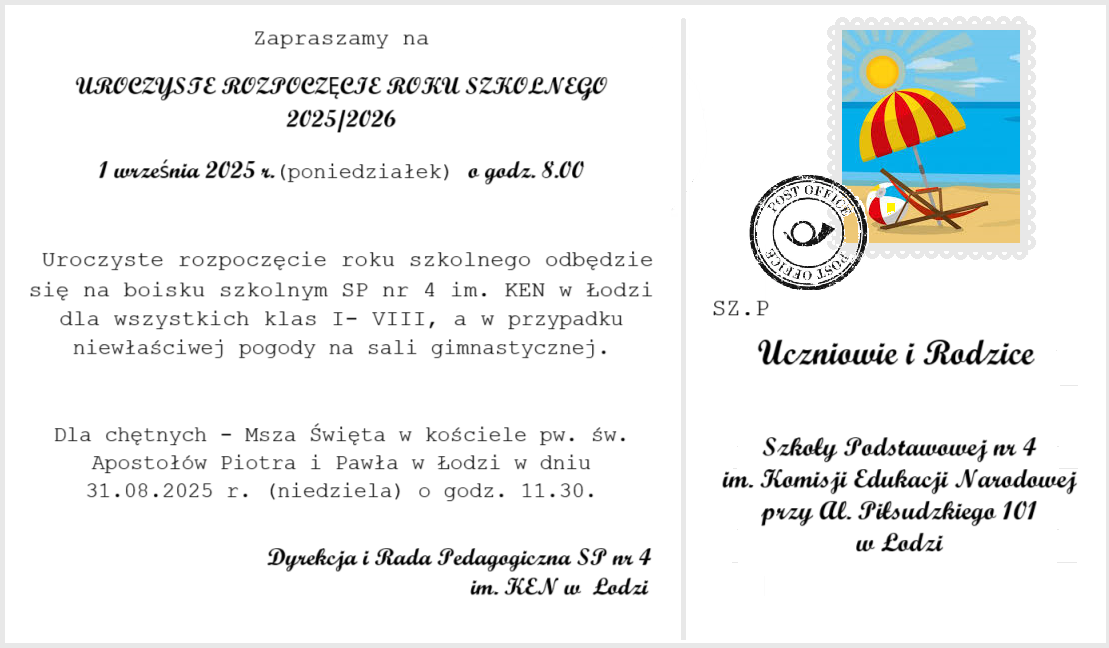 Rok szkolny 2025/2026