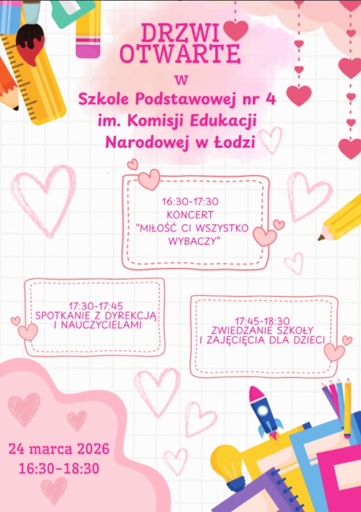 Plakat na drzwi otwarte