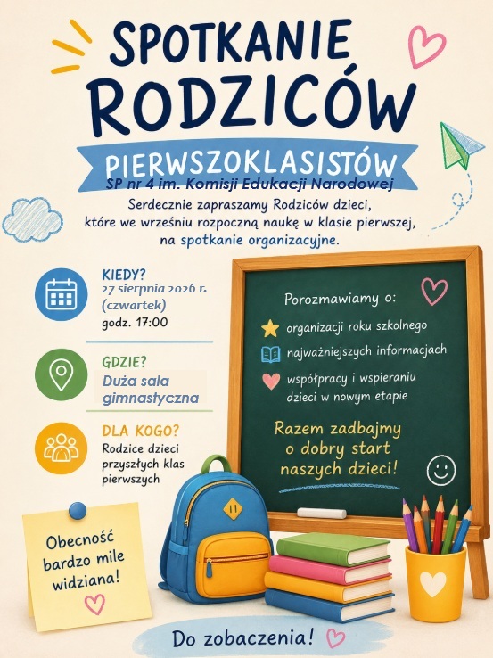 Spotkanie rodzic&oacute;w pierwszoklasist&oacute;w