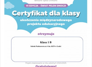 1B - zakończenie innowacji i projektów