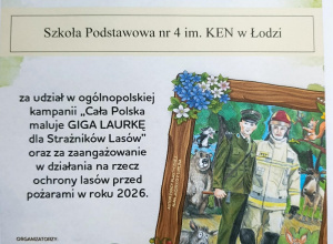 Zakończenie akcji - Giga Laurka dla Strażników Lasów