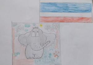 słoń - rysunek ucznia