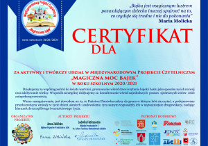 certyfikat dla szkoły