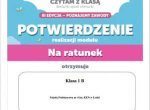 1B - Czytam z klasą lekturki spod chmurki