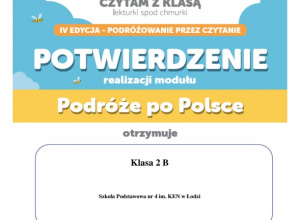 2B - Czytam z klasą - lekturki spod chmurki