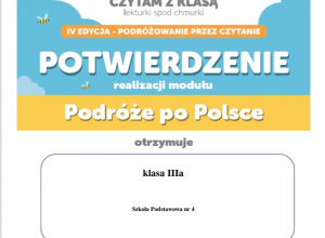 3A -Czytam z klasą lekturki spod chmurki