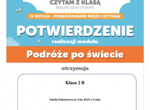 2B - Czytam z klasą lekturki spod chmurki